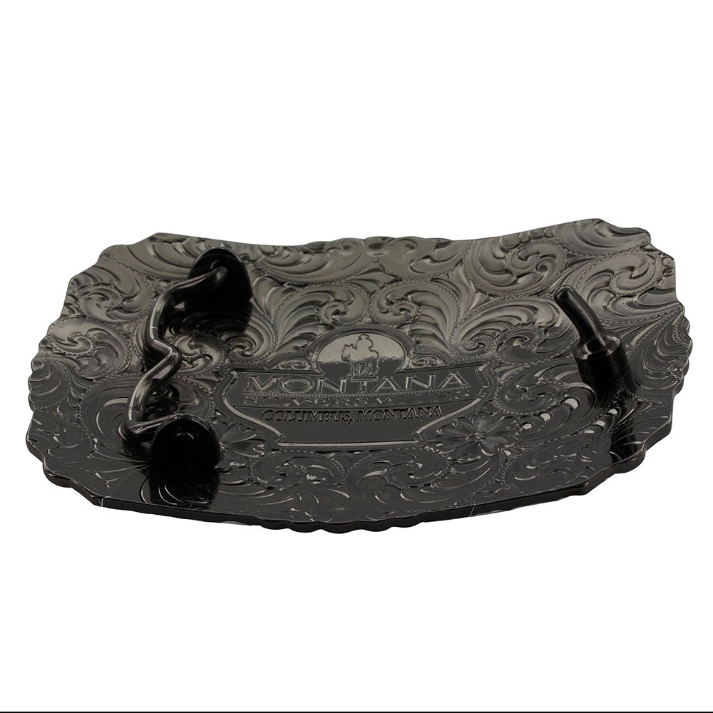 Montana Silversmiths Womens Gunmetal Filigree with Praying Cowboy