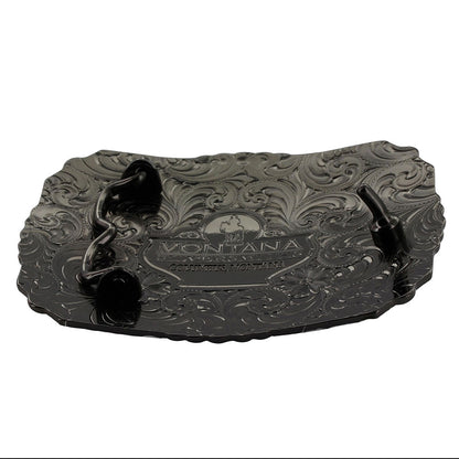 Montana Silversmiths Womens Gunmetal Filigree with Praying Cowboy