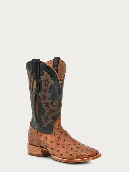 Corral Tan-Olive Ostrich Men's Boots