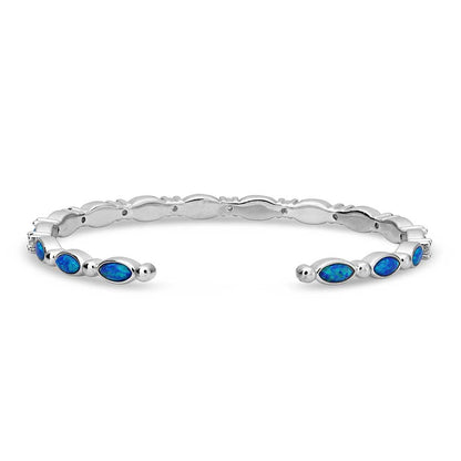 Moonlit Night Crystal Opal Cuff Bracelet