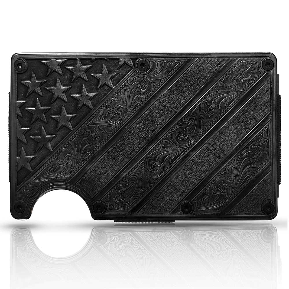 Dawn's Early Light Gunmetal Credit Card and Cash Case