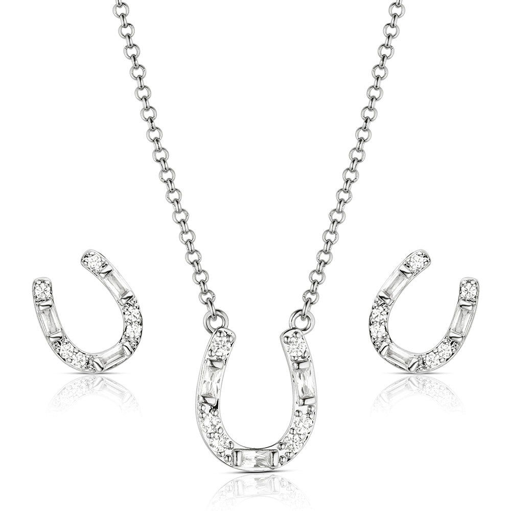 Lucky Stride Horseshoe Jewelry Set