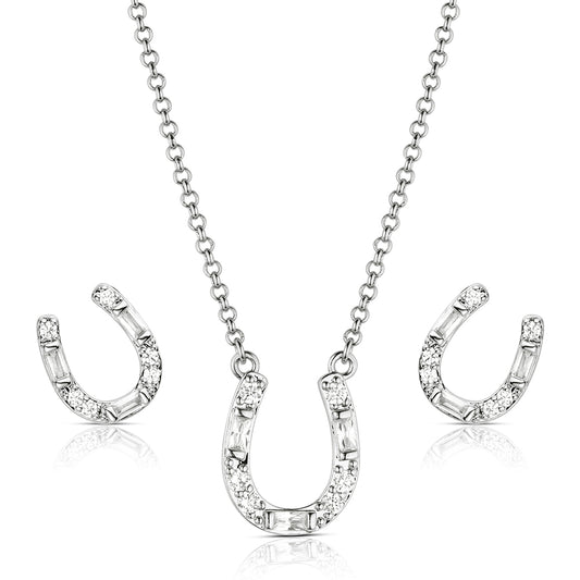 Lucky Stride Horseshoe Jewelry Set