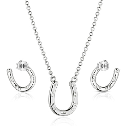 Lucky Stride Horseshoe Jewelry Set