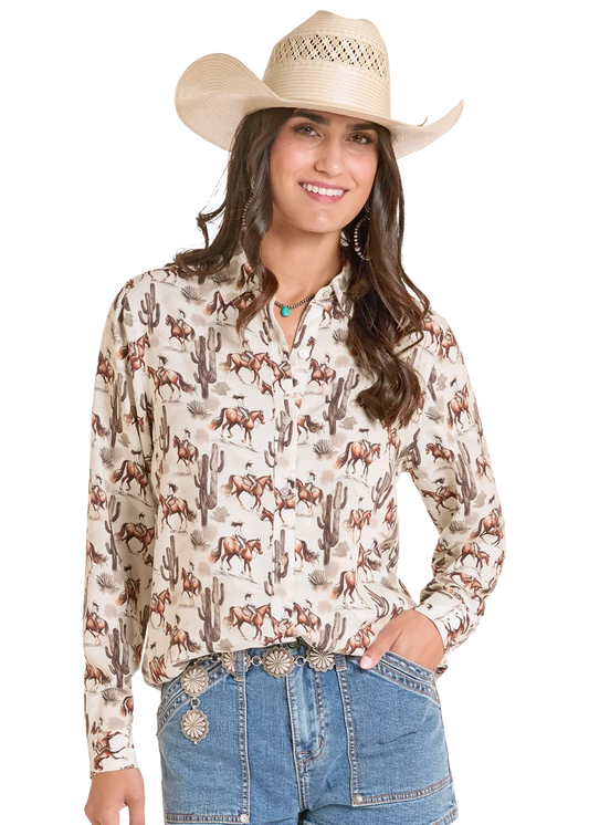 Panhandle Slim Desert Print LS Shirt