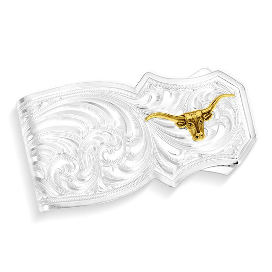 Trail Boss Money Clip with Longhorn