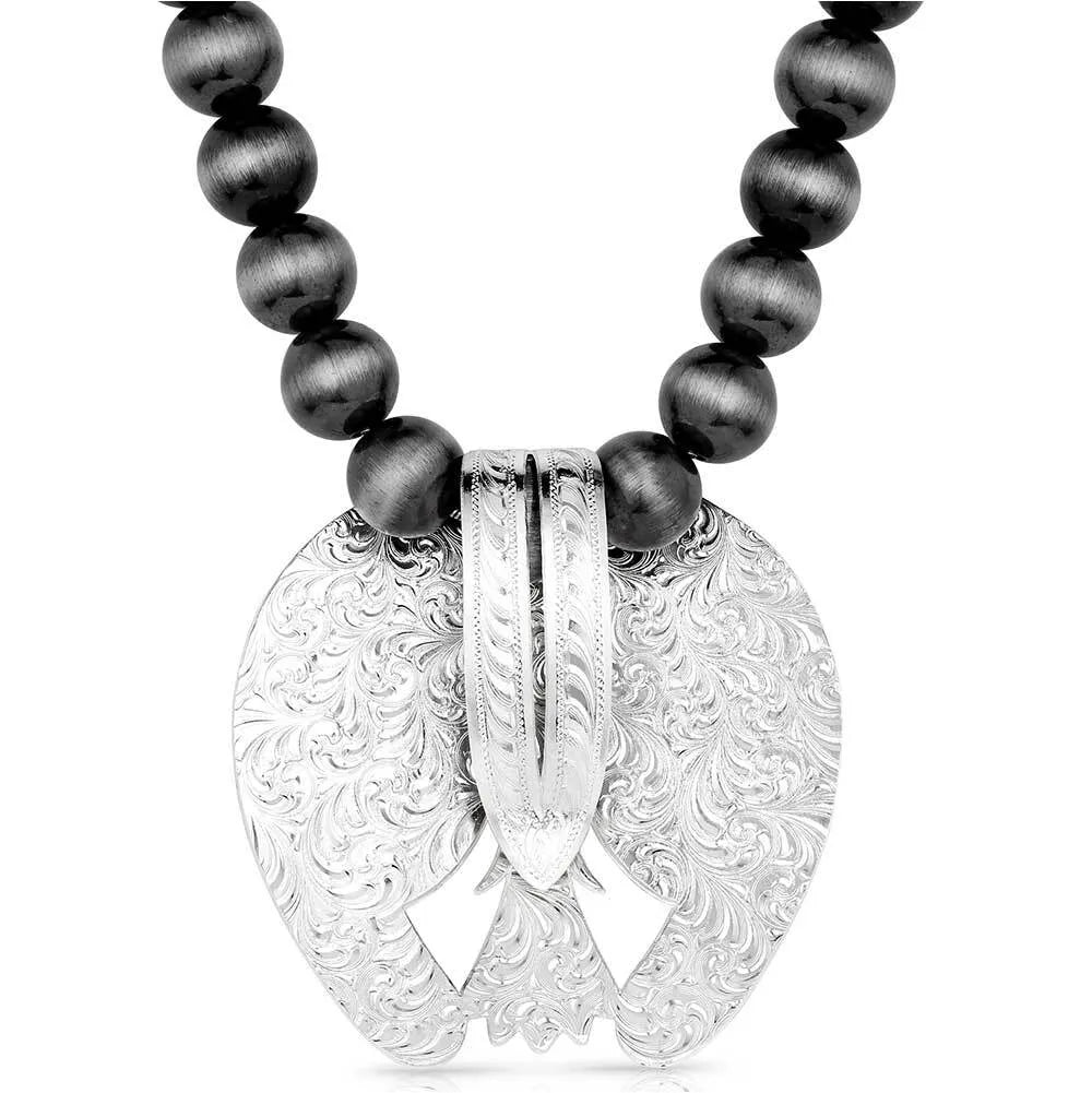 Rise Above Beaded Pendant Necklace