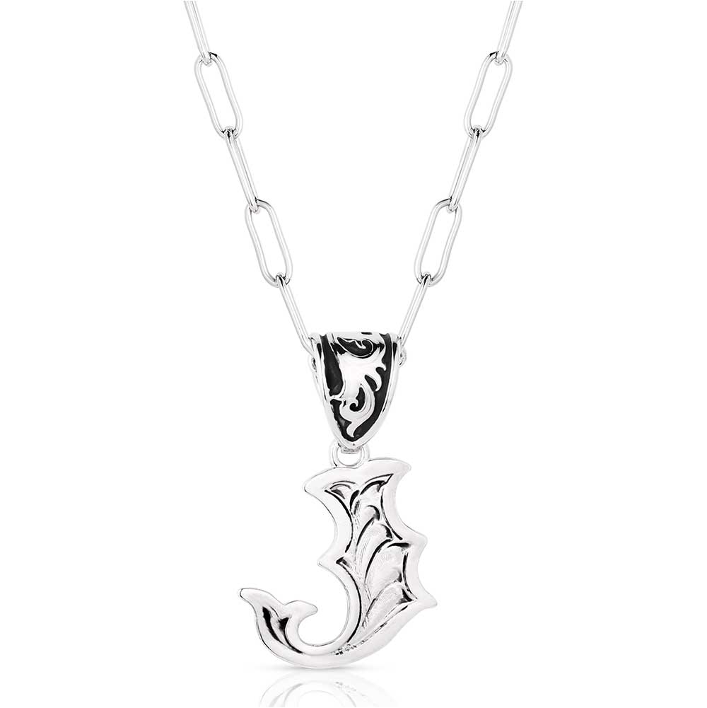 Western Initial Necklace - style J