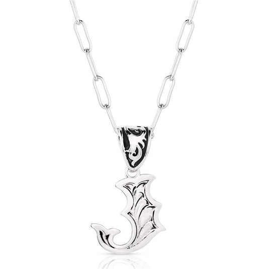 Western Initial Necklace - style J