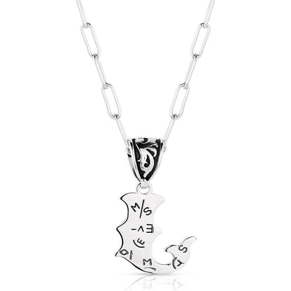 Western Initial Necklace - style J