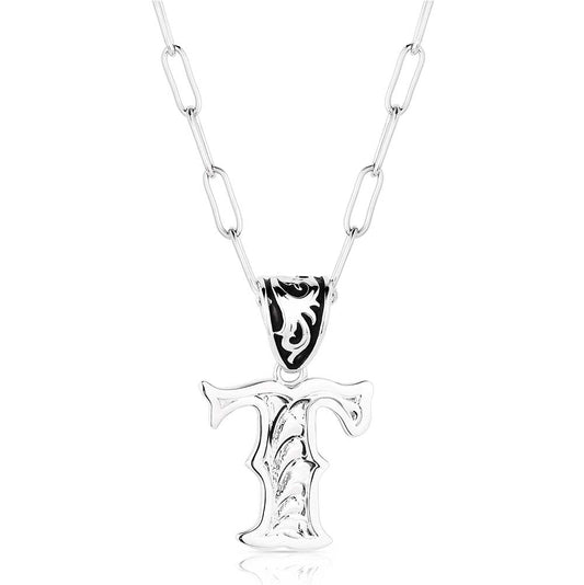 Western Initial Necklace - style T