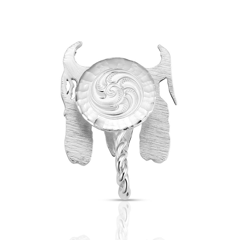Buffalo Skull Hat Clip