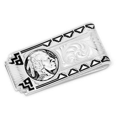Buffalo Nickel Southwestern Money Clip