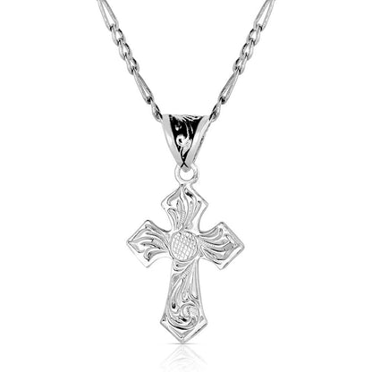Antique Copper Diamond Cross