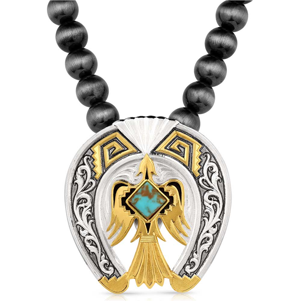 Rise Above Beaded Pendant Necklace