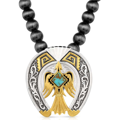 Rise Above Beaded Pendant Necklace