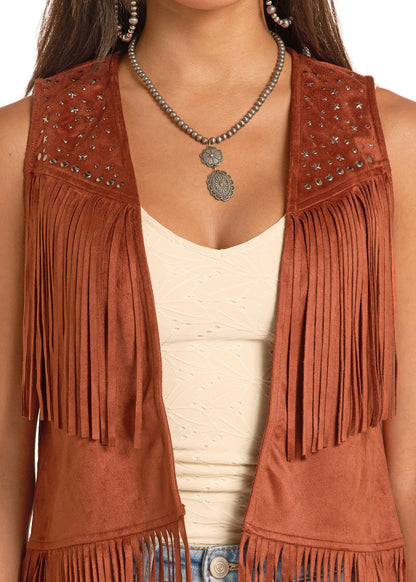R&RD Studded Vest Rust