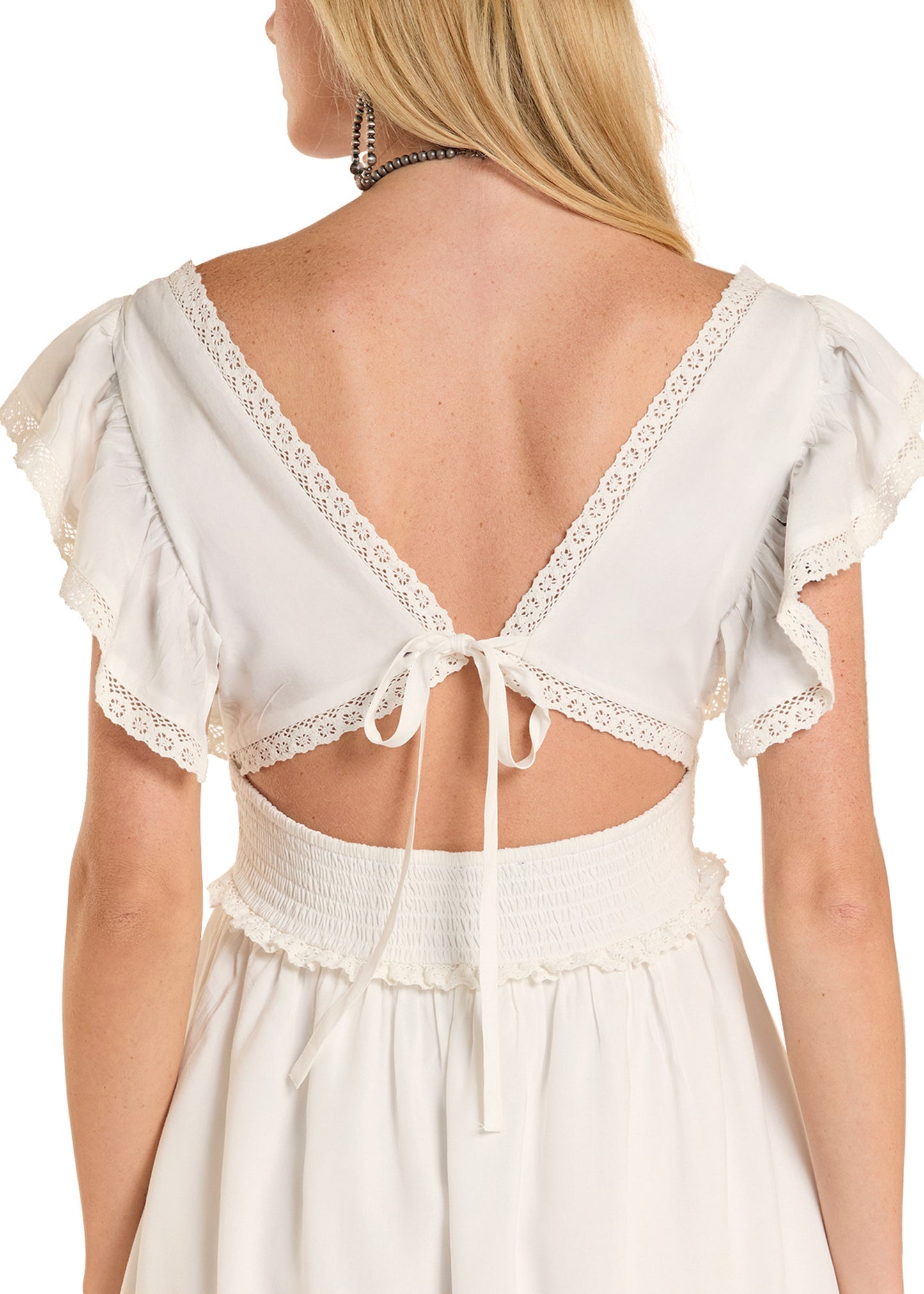 Rock & Roll Denim Embroidered Mini Dress